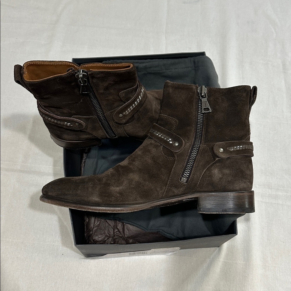 John Varvatos dark brown Eldridge harness boot - Picture 4 of 9